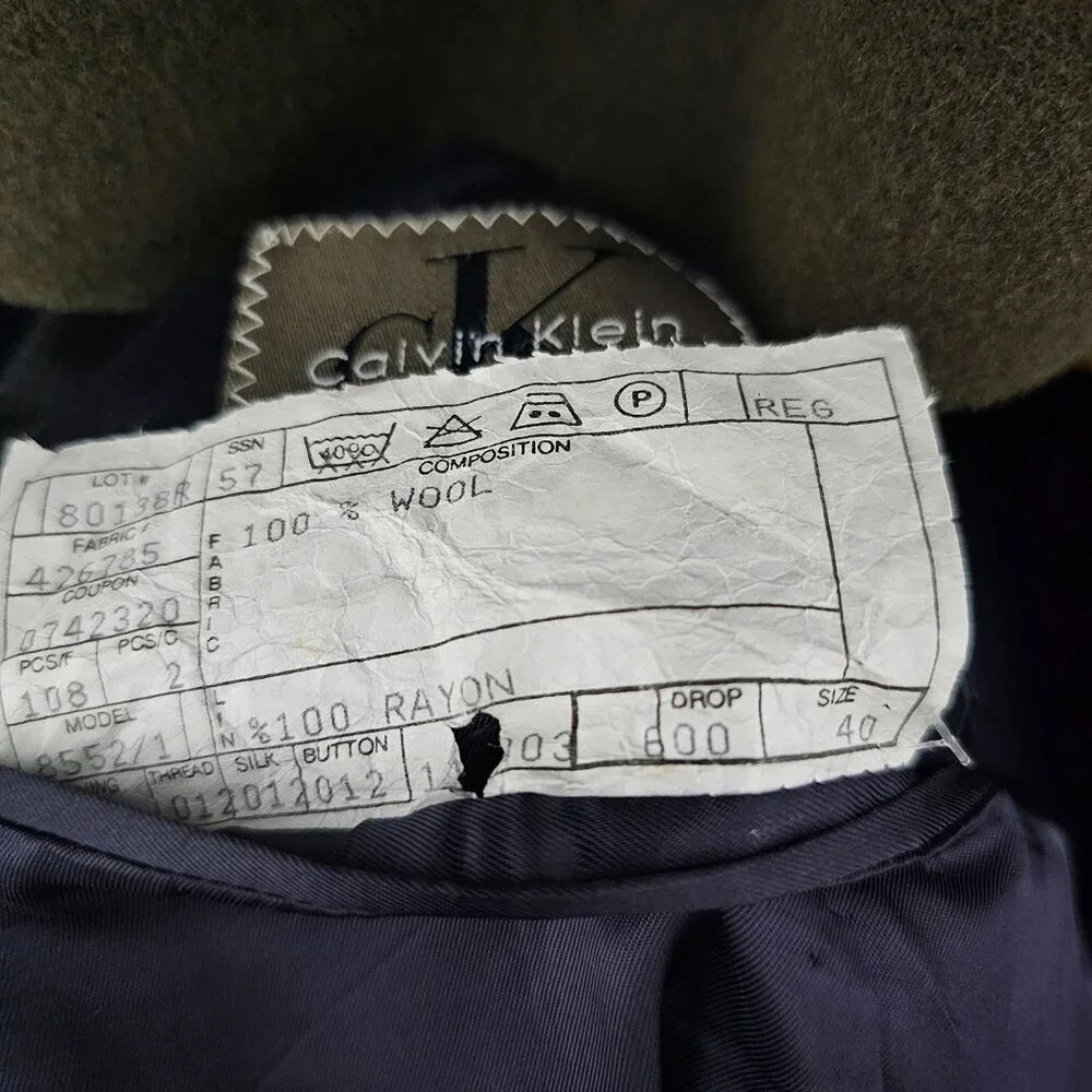 Calvin Klein 40R Gray HT 2-Button Sport Coat Blazer Jacket P374_11